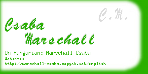csaba marschall business card